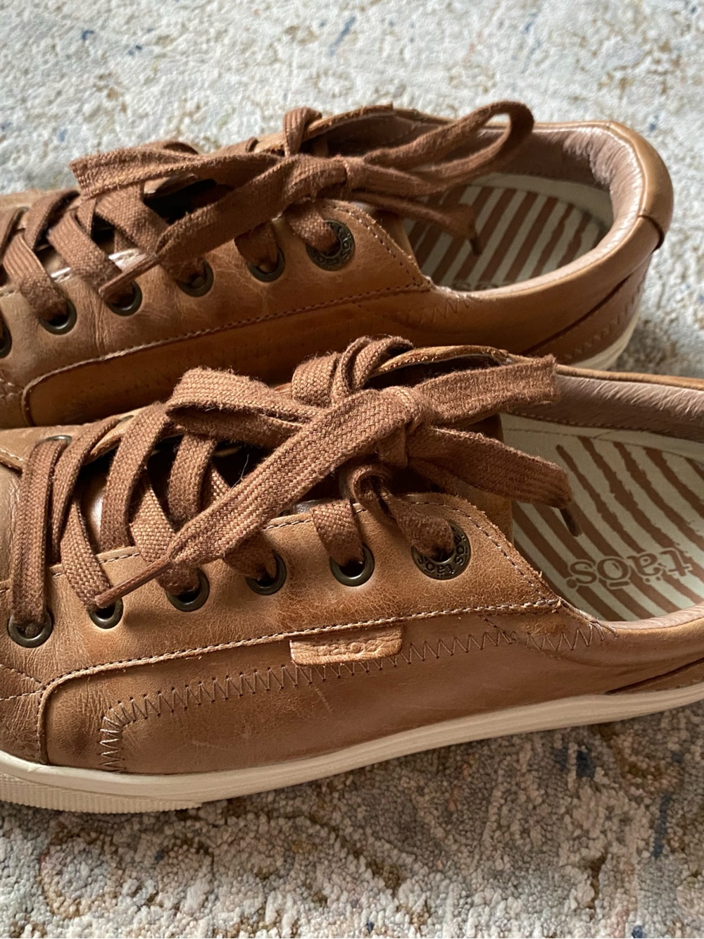 Taos Footwear Plim Soul Lux Brown Leather Women's Athletic Sneakers